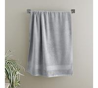 Catherine Lansfield Serviette de Bain antibactérienne en Coton Doux et Absorbant 500 g/m² Gris argenté
