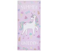 Catherine Lansfield Serviette de Plage en Coton Motif Licorne Rose 76 x 160 cm