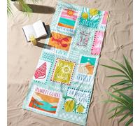 Catherine Lansfield Serviette de Plage en Coton Vert Sauge 76 x 160 cm
