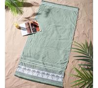 Catherine Lansfield Serviette de Plage Motif Palmiers 90 x 180 cm en Coton Extra Large Vert