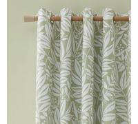 Catherine Lansfield Sorrel Leaf Lot de 2 Rideaux à œillets entièrement réversibles Vert 168 x 228 cm