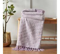 Catherine Lansfield Stab Stitch Couverture Lilas 125 x 150 cm