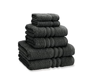 Catherine Lansfield Zero Twist Lot de 6 Serviettes Anthracite