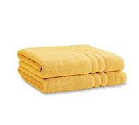 Catherine Lansfield Zero Twist Paire de draps de Bain Ocre