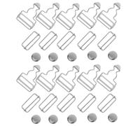 CATIEBYE 10 Ensembles Attache Salopette en Métal Argenté Résistant, Boucles à Clipser pour Bretelles Boucle Réglage Rapide, Accessoires Couture pour Salopette et Pantalon