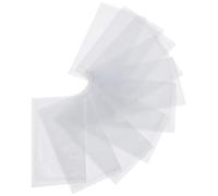 CATIEBYE 10 Pochettes Adhésives Transparentes en Pvc Ouverture Semi-circulaire, Légères et Pratiques pour Organiser Cartes et Étiquettes au Bureau