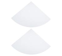 CATIEBYE 1ensemble Étagère Angle Murale PVC Blanc Support de Rangement Angle pour Cuisine Salle de Bain Chambre Lot Perçage Organisateur Mural Compact et Pratique