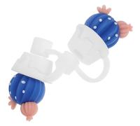 CATIEBYE 2 Pièces Embouts de Paille en Silicone Anti-poussière, Protection Réutilisable pour Pailles, Accessoires Pratiques Cuisine Boissons