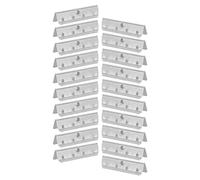 CATIEBYE 20 Clips d’extrémité de Sangle en métal Argent pour Meubles | Fixation sûre des sangles élastiques, résiste à la déformation et à l’usure, pour canapés et loveseats, lot de 20