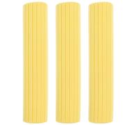 CATIEBYE 3 Pièces Têtes de Balai Éponge Jaune Recharge pour Vadrouille en Plastique Absorbante, Remplacement pour Sols en Marbre, Nettoyage et Gain de Temps