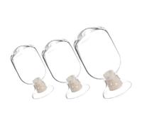 CATIEBYE Bocaux en Verre Transparent Couvercle pour Ranger Allumettes Lot de 3 Capacité 125ml, Design Léger et Multifonction pour Cheminée Cuisine