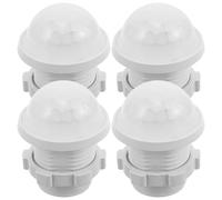 CATIEBYE Boîtier de détecteur pour capteur Infrarouge 4pcs Couvercle de capteur de Mouvement en Plastique Blanc Léger et Haute sensibilité pour Usage intérieur