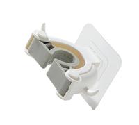 CATIEBYE Crochets Adhésifs Muraux pour Rangement Support Solide et Design Moderne en Abs Blanc 2pcs pour Balai la Cuisine et Salle de Bain