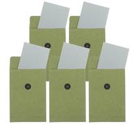 CATIEBYE Enveloppes Vintage et Design Élégant Lot de 5 en Papier Kraft Fermeture à Cordon, Multifonctionnelles Artisanat Soigné pour Cartes de Vœux et Lettres