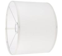 CATIEBYE Lampe De Table Abat-Jour Cylindre Détachable Lin Blanc E27 26 x 19 CM Pour Chambre Bureau Décor Rétro