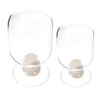 CATIEBYE Lot de 2 Bouteilles en Verre Transparent 125ml et 250ml, Pots de Conservation Décoratifs Bouchon, Flacons Polyvalents pour Stockage et Présentation, Usage Maison et Bureau