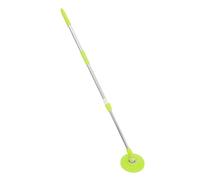 CATIEBYE Manche à Balai Construction Lisse et Renforcée en Acier Inoxydable Vert Détachable Compatible Balai Serpillère Rotatif pour Nettoyage Domestique