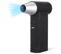 CATIEBYE Mini Souffleur Électrique Portable Noir avec Débit D'air à Grosse Vitesse et Vitesse Réglable, Ventilateur Abs Rechargeable 2x4000mah pour Camping et Activités Extérieures