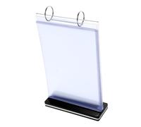 CATIEBYE Présentoir à Menus Vertical en Pvc avec Base pour Supermarchés et Expositions, Support de Panneau Sécurisé pour Affichage D'informations et Menu