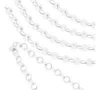 CATIEBYE Rideau de Porte en Perles de Cristal 5 Pièces Longueur Réglable, Décoration pour Mariage et Intérieur, Perles en Verre pour Effet Arc-en-Ciel Lumineux