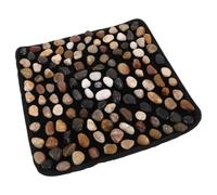 CATIEBYE Tapis de Bain Relaxant en Galets de Rivière et Antidérapant Facile d'entretien, Motif Galets Naturels Massage des Pieds pour Salle de Bain