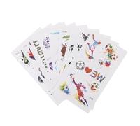 CATIEBYE Tatouages Temporaires Autocollants en Papier Faciles à Transférer 10 Feuilles Style Sportif Football pour Performances et Activités