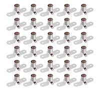 Catime 30 Pièces E10 Petit Porte-Ampoule, Argent Base de Lampe à Vis, Petite Ampoules Douille pour École Laboratoire Accessoires Électriques de Circuits