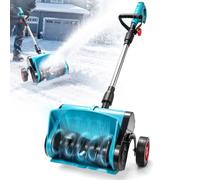 Catolsss Déneigeuse sans fil pour Makita 18 V, avec roues réglables en hauteur sur 3 niveaux, pelle à neige 25 000 tr/min, largeur de 25 cm, portée de lancement 8 m pour terrasses, trottoirs (sans