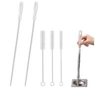 CATOR 5 Pcs Brosse de Nettoyage de Drain D'égout, avec 2 Deboucheur Evier de 45cm et 3 Brosses à Tubes pour Débouchage de Canalisation et Les Tuyaux, Vidange Drague Outil pour Salle de Bains Cuisine