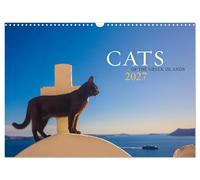 Cats of the Greek Islands (Wall Calendar 2027 DIN A3 landscape), CALVENDO 12 Month Wall Calendar: 12 uniquely beautiful cat portraits that will get you in the holiday mood all year round