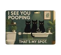 Cats on Sink︰ Funny Bathroom Humor Tapis 150 x 100 cm, Doux et Antidérapant | Tapis intérieur doux avec poils courts, près du lit ou du canapé