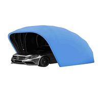CAULO Abri de Voiture résistant aux intempéries, auvent de Voiture de Garage Pliant Mobile Anti-Exposition, abri de Voiture Semi-Automatique, verrouillable, abri Durable, 18 Pieds (Blue)