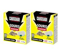 CAUSSADE 4 Boîtes Anti-Souris Pré-Appâtées Foudroyant - 40g