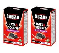 CAUSSADE Anti-Rats & Souris - 12 Sachets Céréales - 300g | Efficacité Radicale - Lieux Secs - Prêt à l'Emploi - Une Ingestion Suffit - Fabriqué en France - CARSCBR150X2