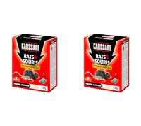Caussade Anti-Rats & Souris - 14 Sachets Céréales - 280g | Efficacité Radicale - 2x7 Sachets - Prêt à l'Emploi - Hyper Appétent - CARSCDF140X2