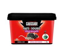 CAUSSADE Anti-Rats & Souris - 15 Blocs Appâts - 300g | Efficacité Radicale - Lieux Très Humides - Prêt à l'Emploi - Une Ingestion Suffit - CARSBLBF300