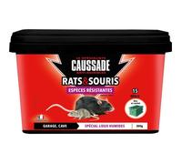 CAUSSADE Anti Rats & Souris | 15 Blocs | Lieux Humides | Garage Cave | 300g | Espèces résistantes - CARSBLBF300