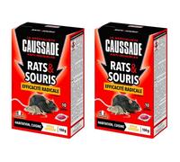 CAUSSADE Anti-Rats & Souris - 20 Sachets Pâtes - 300g - Efficacité Radicale - Tous Lieux - Prêt à l'emploi - CARSPTDF150NX2