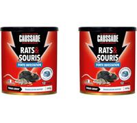 CAUSSADE Anti-Rats & Souris - 24 Blocs Flocoumafen - 600g | Efficacité Radicale - Tous lieux - Prêt à l'Emploi - Une Ingestion Suffit - CARSPT300X2