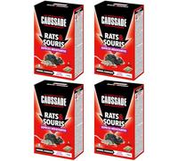 CAUSSADE Anti-Rats & Souris - 24 Sachets Céréales - 600g | Efficacité Radicale - Lieux Secs - Prêt à l'Emploi - Une Ingestion Suffit - Fabriqué en France - CARSCBR150X4
