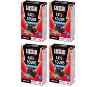 CAUSSADE Anti-Rats & Souris - 40 Appâts Blocs - 1200g - Efficacité Radicale - Lieux Très Humides - Prêt à l'emploi - CARSBL300NX4