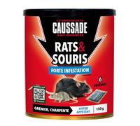 Appât céréales - rats et souris - forte infestation - 150 g - boite métal d