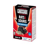 Caussade Anti Rats & Souris - Efficacité Radicale - Lieux Très Humides - 10 Appâts Blocs - Prêt à l'emploi - Une Ingestion Suffit - 300g CARSBL300N