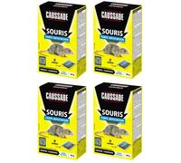 CAUSSADE Anti-Souris - Forte Infestation - Lieux Secs - 20 Sachets Céréales - Prêt Ã l'emploi - 4x100g - CASAE4NX4