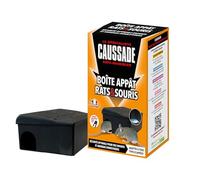 CAUSSADE Boîte Appât Rats & Souris - Sécurisée avec Clé | Réutilisable - Résistante - 3 Mangeoires - à Garnir avec Différents Appâts - CARBAVCLEN
