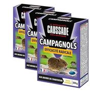 CAUSSADE CARPT200 Campagnols-Pat Appât Efficacité Radicale, SECUVERD 27. AMM FR-2018-0103. Composition : Coumatétralyl 0,0027% m/m (Cas N°5836-29-3), Puissant, Appétent (Lot de 3)