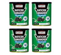 CAUSSADE Raticide Canadien - 48 Blocs Pâtes Flocoumafen - 1200g | Anti-Rats - Efficacité Radicale - Tous lieux - Prêt à l'Emploi - Une Ingestion Suffit - CARPT300X4
