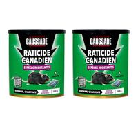 Caussade Raticide Canadien Anti-Rats - 12 Sachets Céréales - 300g | Efficacité Radicale - Lieux Secs - Prêt à l'Emploi - Une Ingestion Suffit - Fabriqué en France - CARBF150X2
