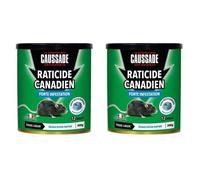CAUSSADE Raticide Canadien Anti-Rats - 24 Appâts Blocs Pâtes Flocoumafène - 600g - Efficacité Radicale - Tous Lieux - CARPT300X2