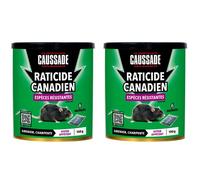 CAUSSADE Raticide Canadien - Anti Rats - Efficacité Radicale - Lieux Secs - 12 Sachets Céréales - Prêt Ã l'emploi 2x150g CARBF150X2